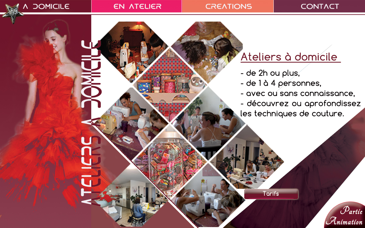 accueil explication des ateliers de couture recup et customisation enfants adultes famille